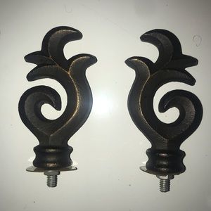 CAST ITON FINIALS For Rods or Holdbacks